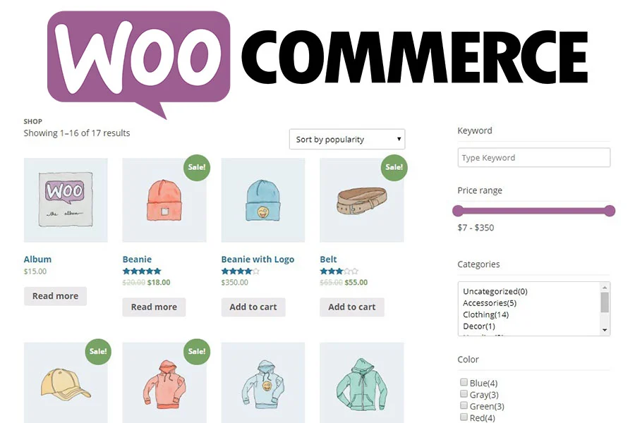 woocommerce product filter concept image.