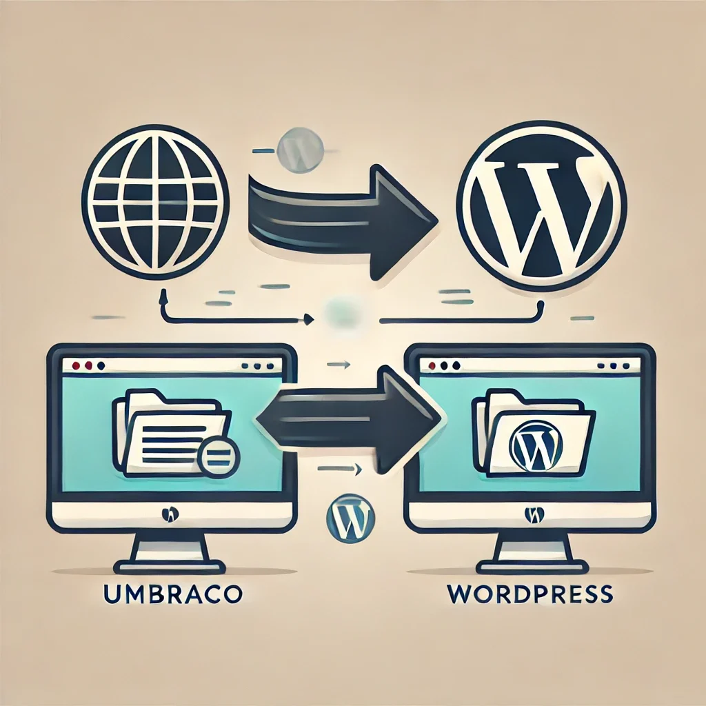 image representing the umbraco to wordpress migration process