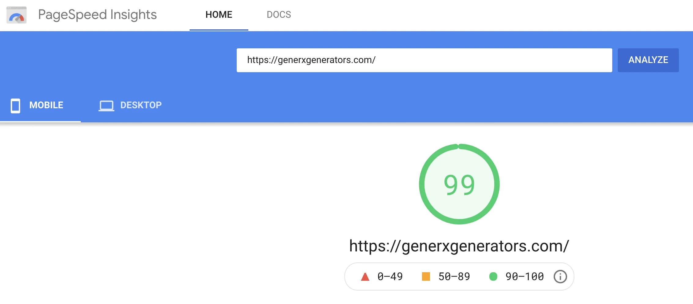 wordpress page speed optimization 1 mobile after 1