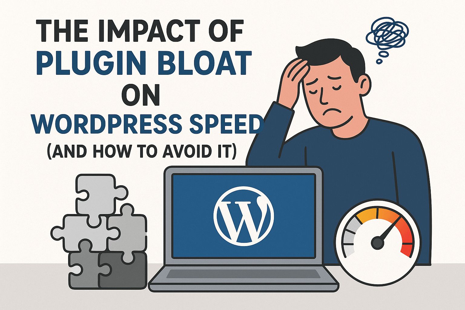 Wordpress plugin bloat concept image
