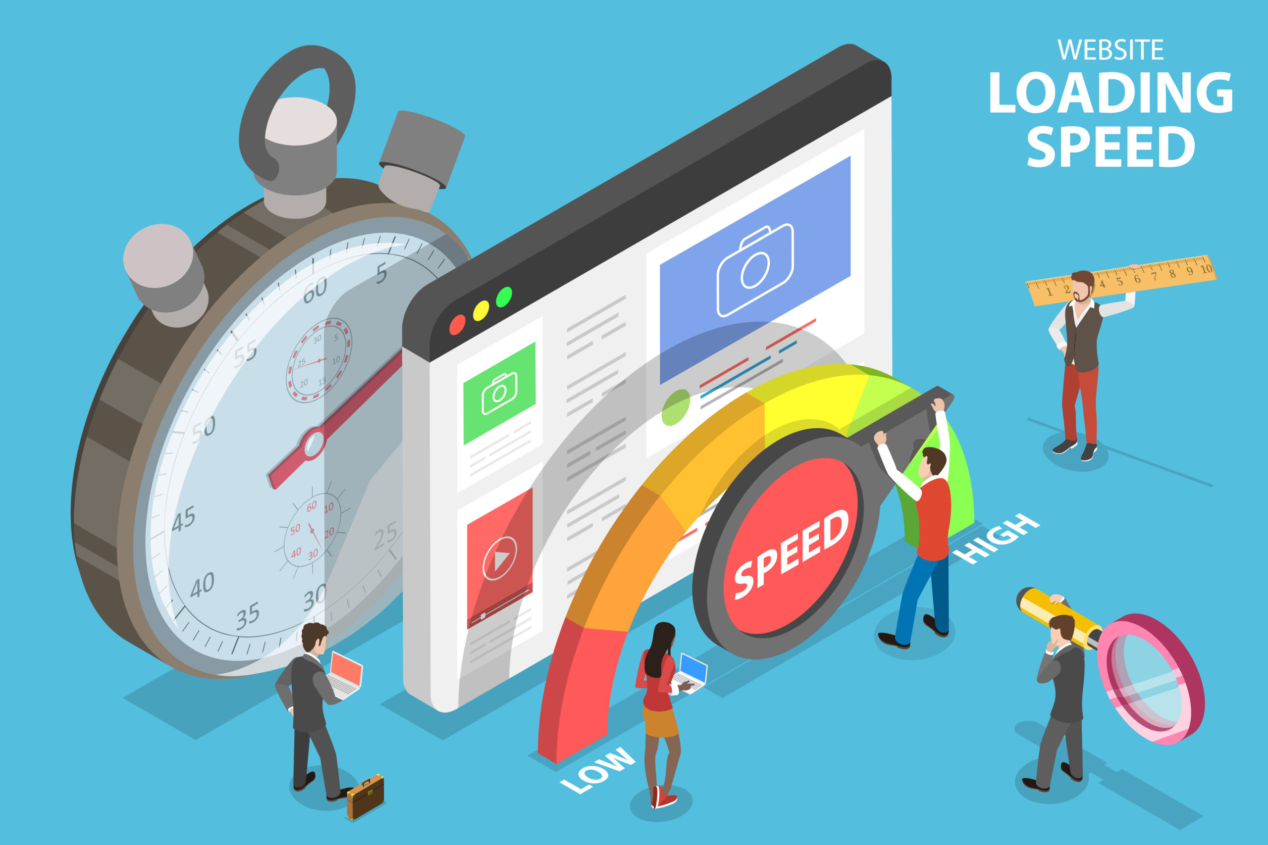 concept image for wordpress website speed optimization services improving site speed