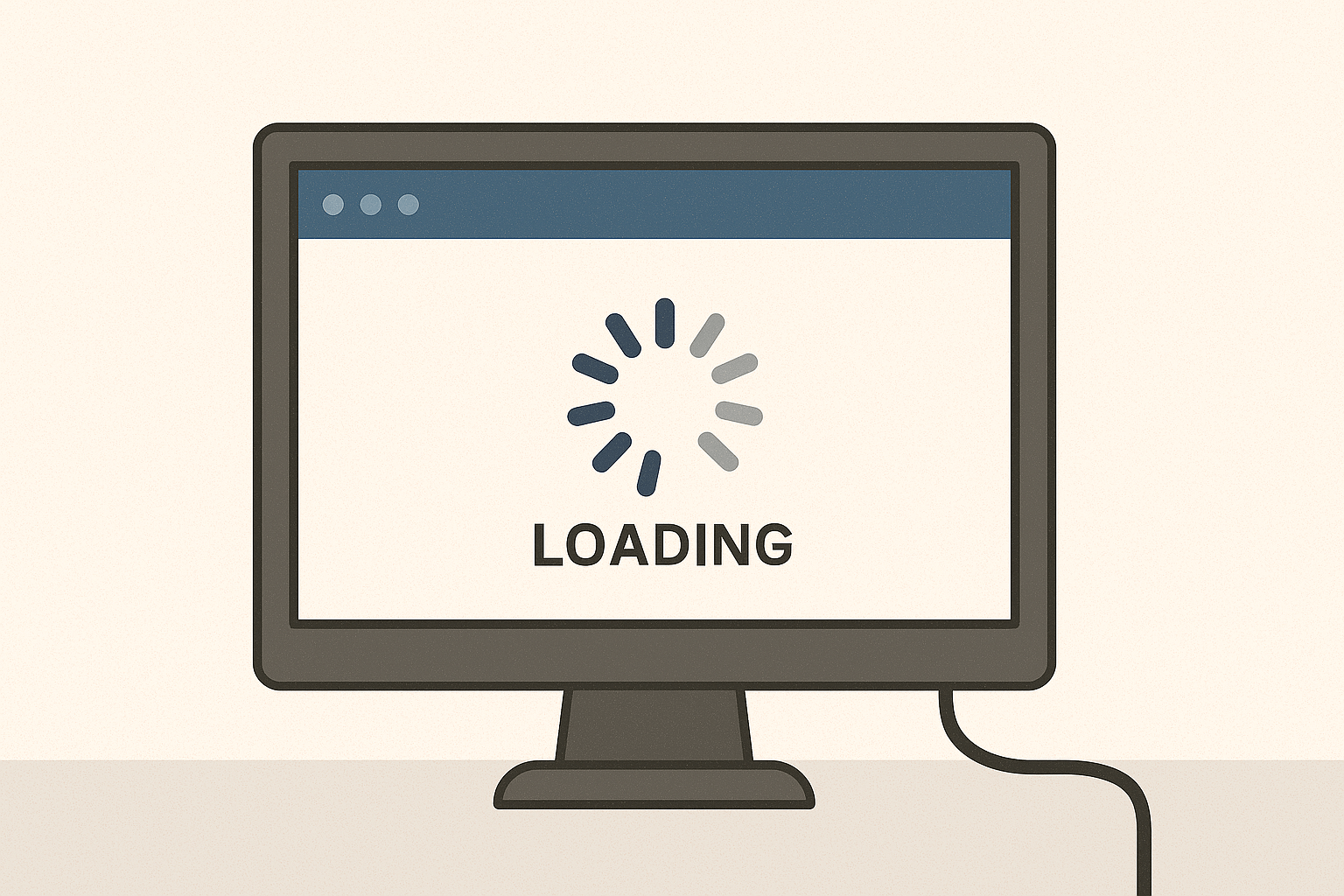 image illustration of a wordpress site loading